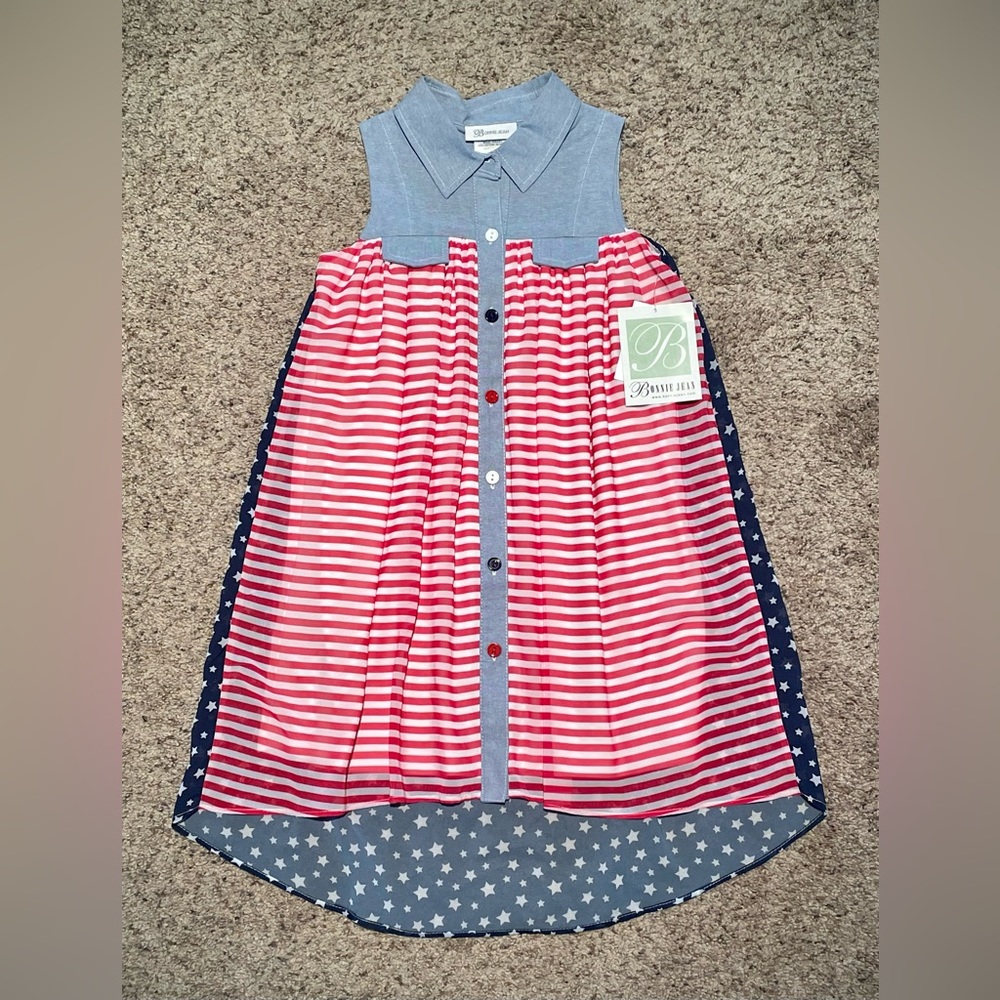 Bonnie Jean | Red, White, & Blue Dress | Girls Size 6 | NWT